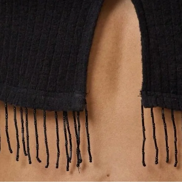 Black Fringe Cardigan - Picture 7 of 10
